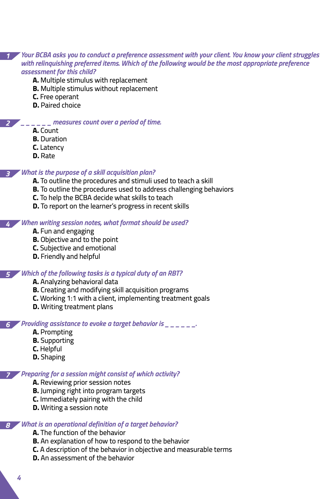 free rbt mock exam