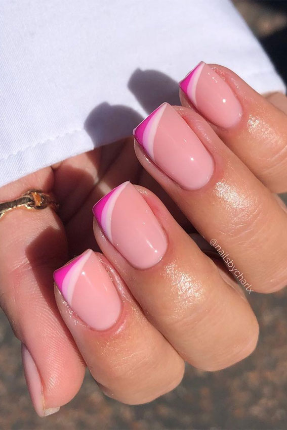 french tip acrylic nail ideas