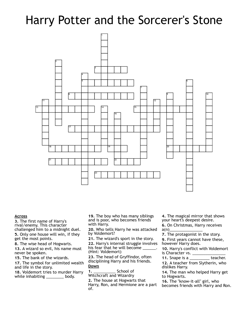 friend of harry and hermione crossword