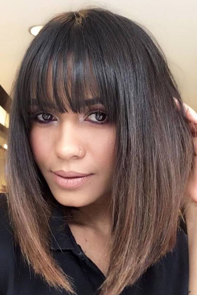 fringe shoulder length hairstyles