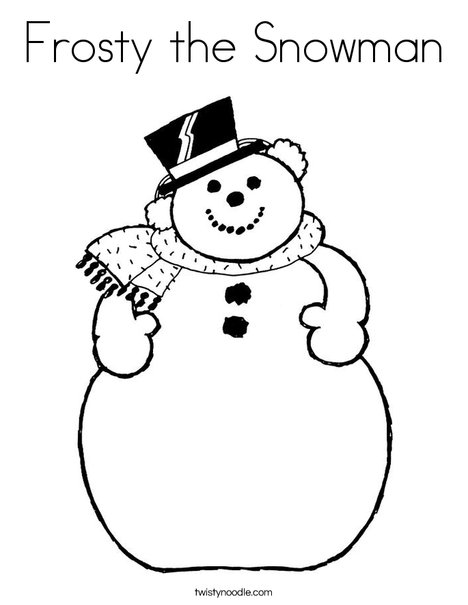 frosty the snowman coloring pages