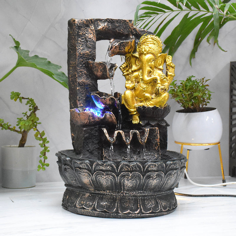 ganesha water fountain indoor