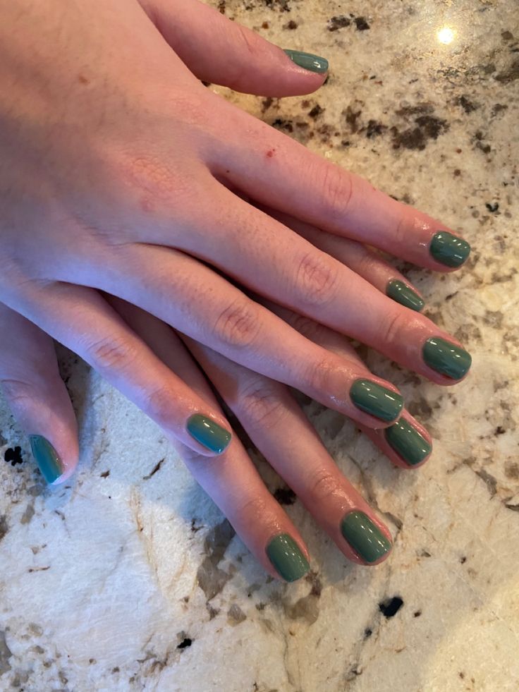 gelish diseños verde