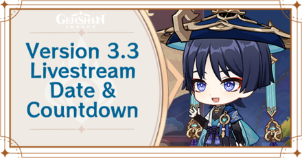 genshin impact 3.3 livestream countdown