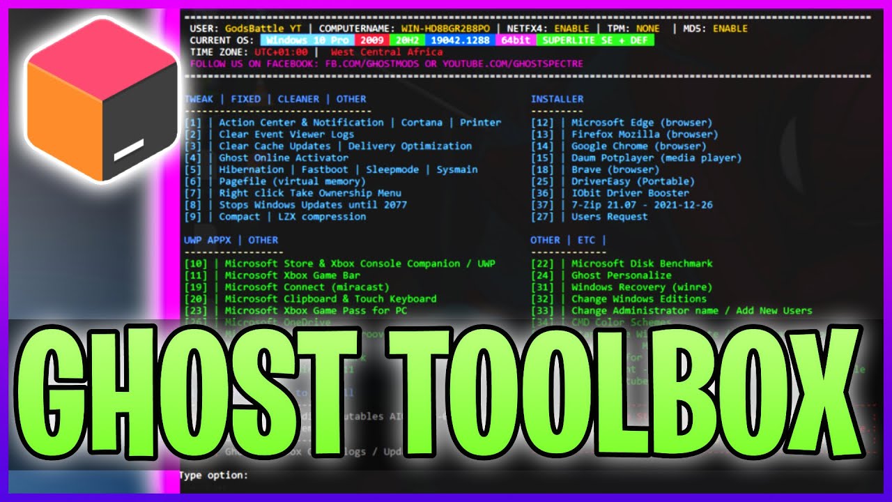 ghost toolbox windows 11