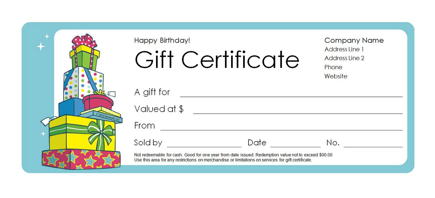 gift coupon template