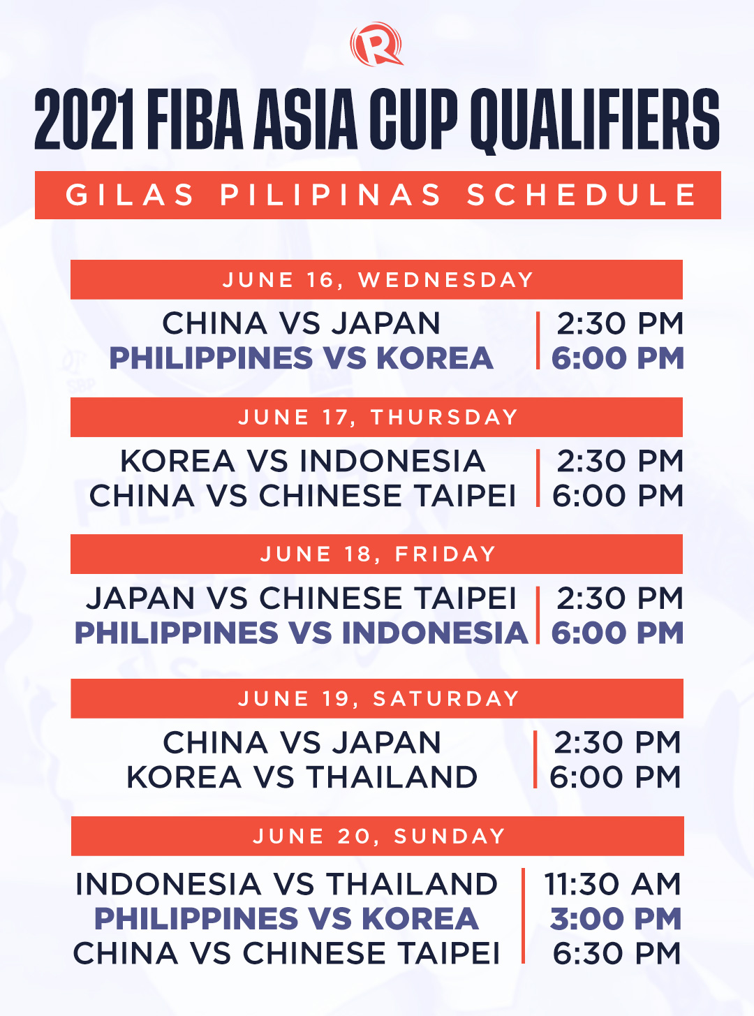 gilas vs indonesia schedule