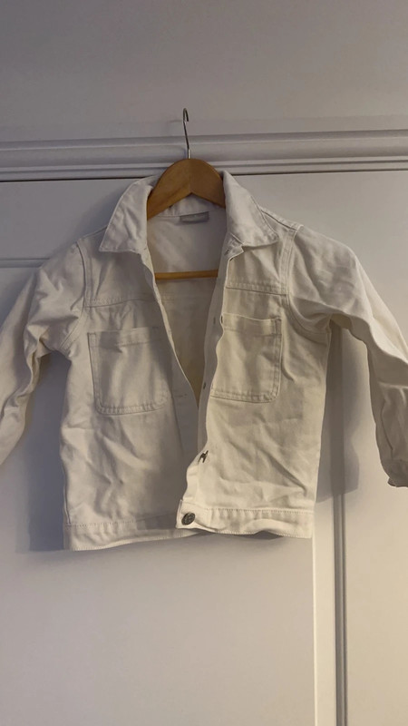 girls white denim jacket