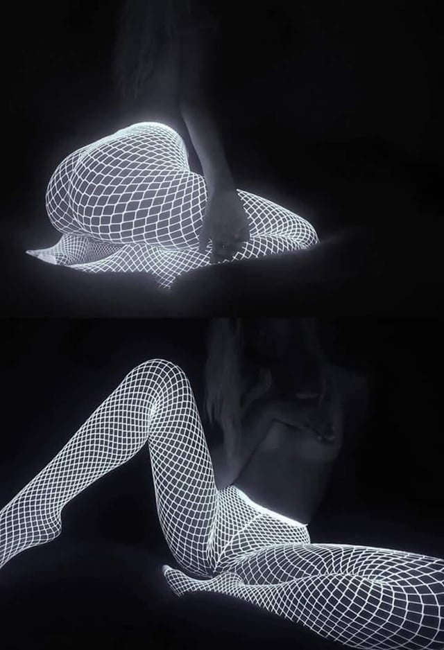 glow in the dark fishnets