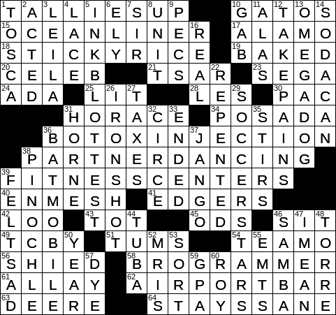 glutinous crossword clue