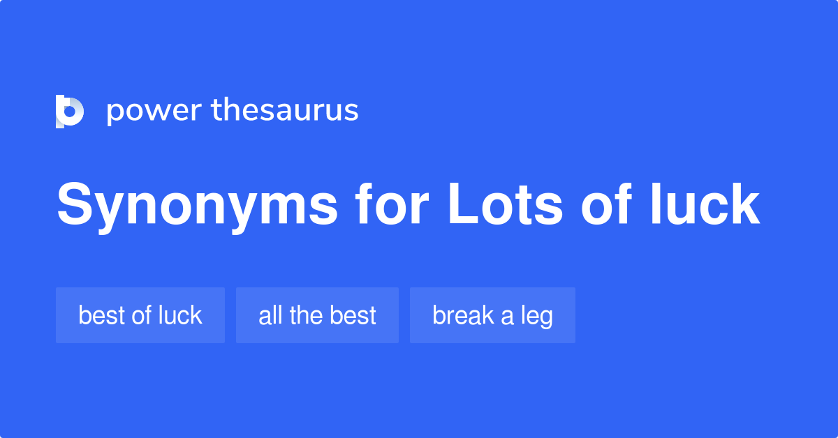 good luck thesaurus
