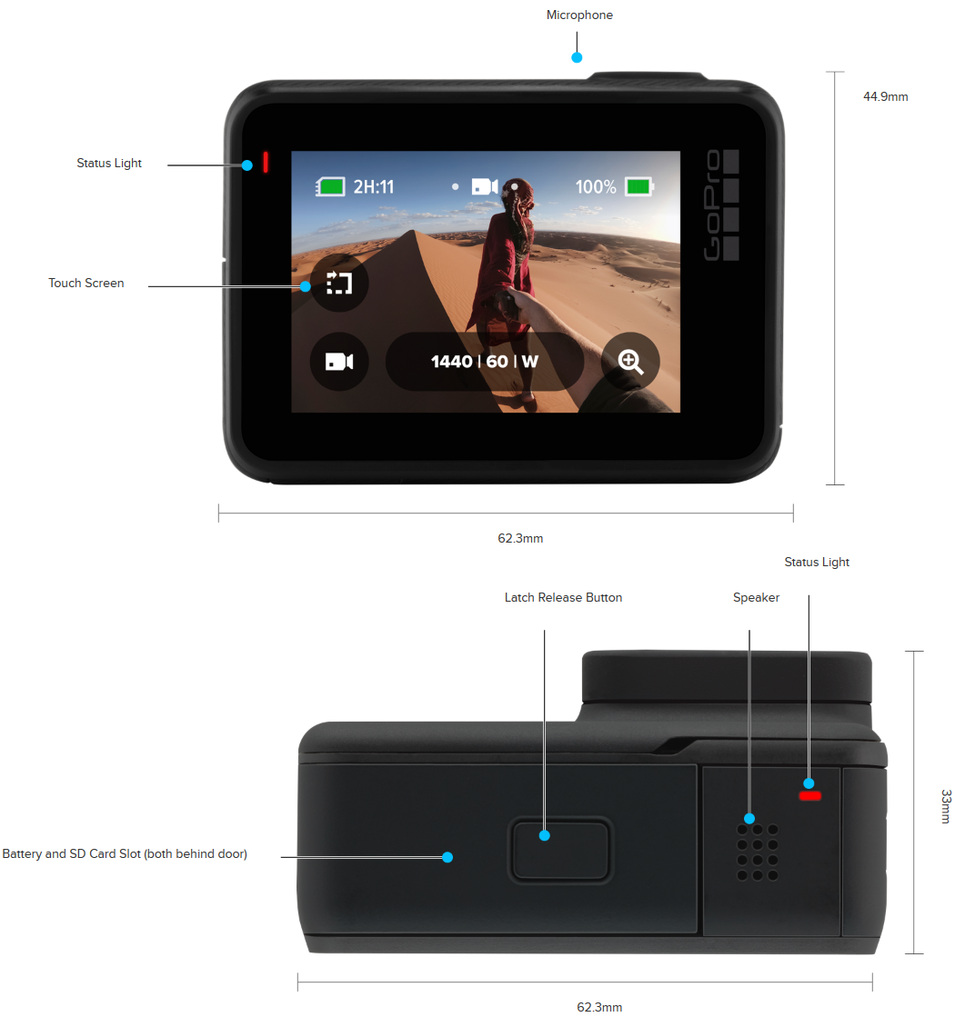 gopro hero 7 microphone location