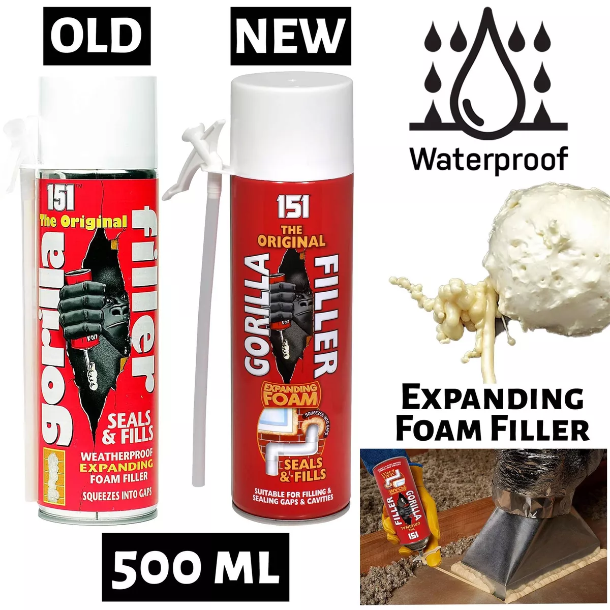 gorilla filler weatherproof expanding foam