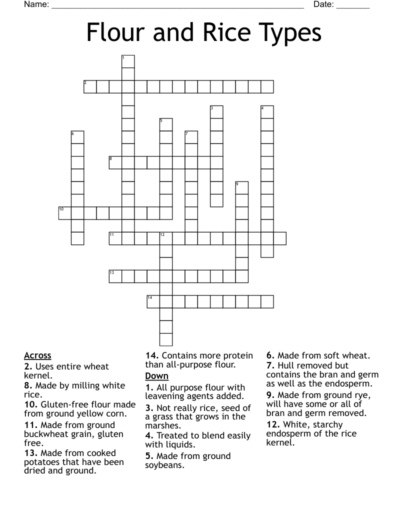 grain thats ground crossword