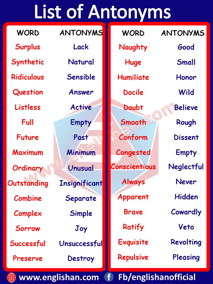 grammar antonyms