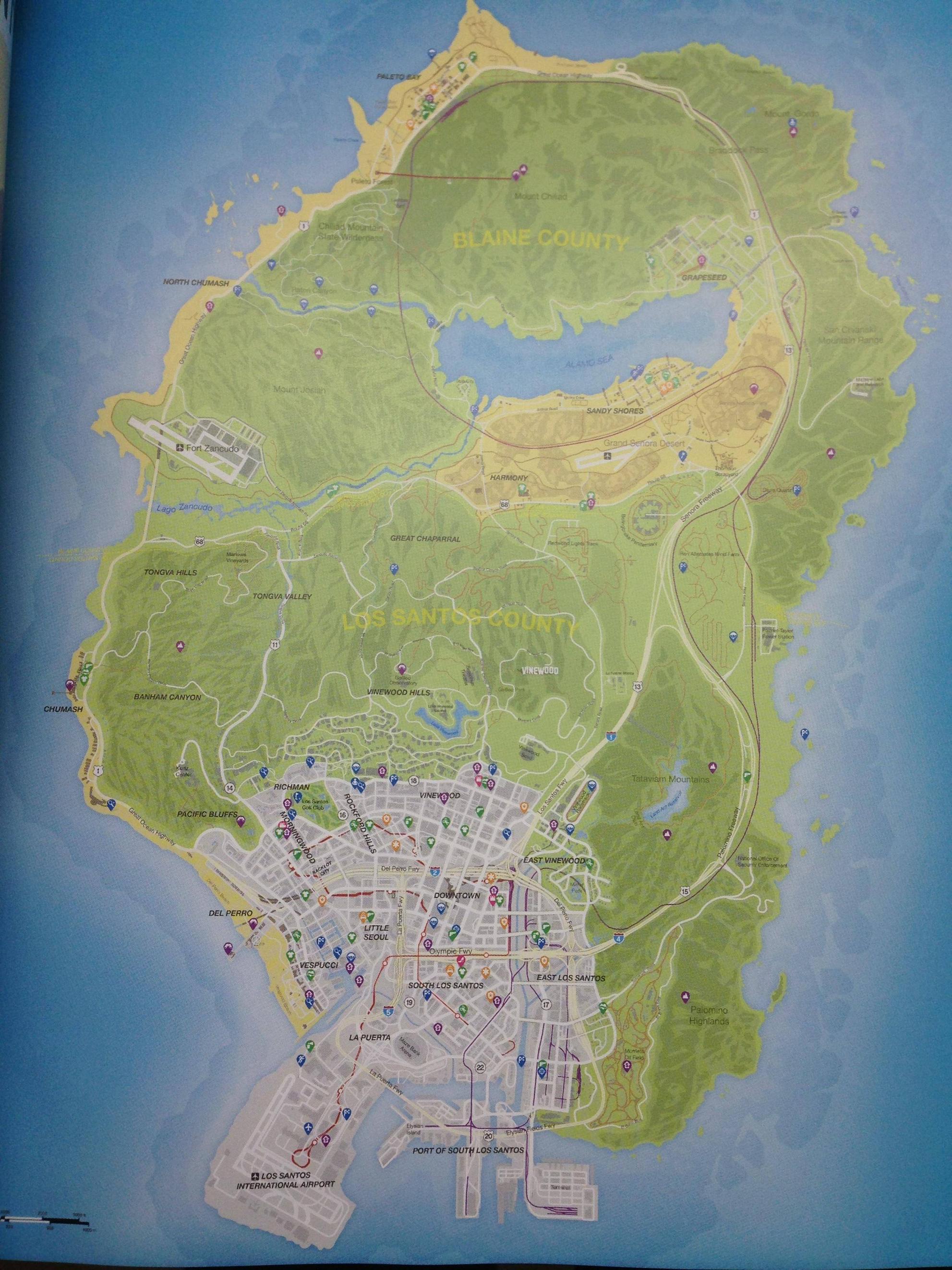 grand theft auto 5 map