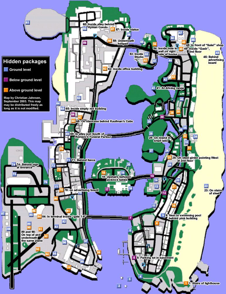 grand theft auto vice city map