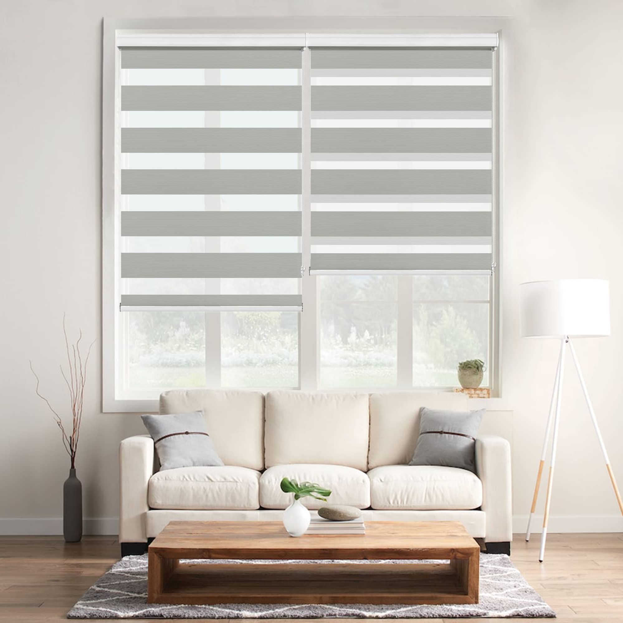 gray window shades