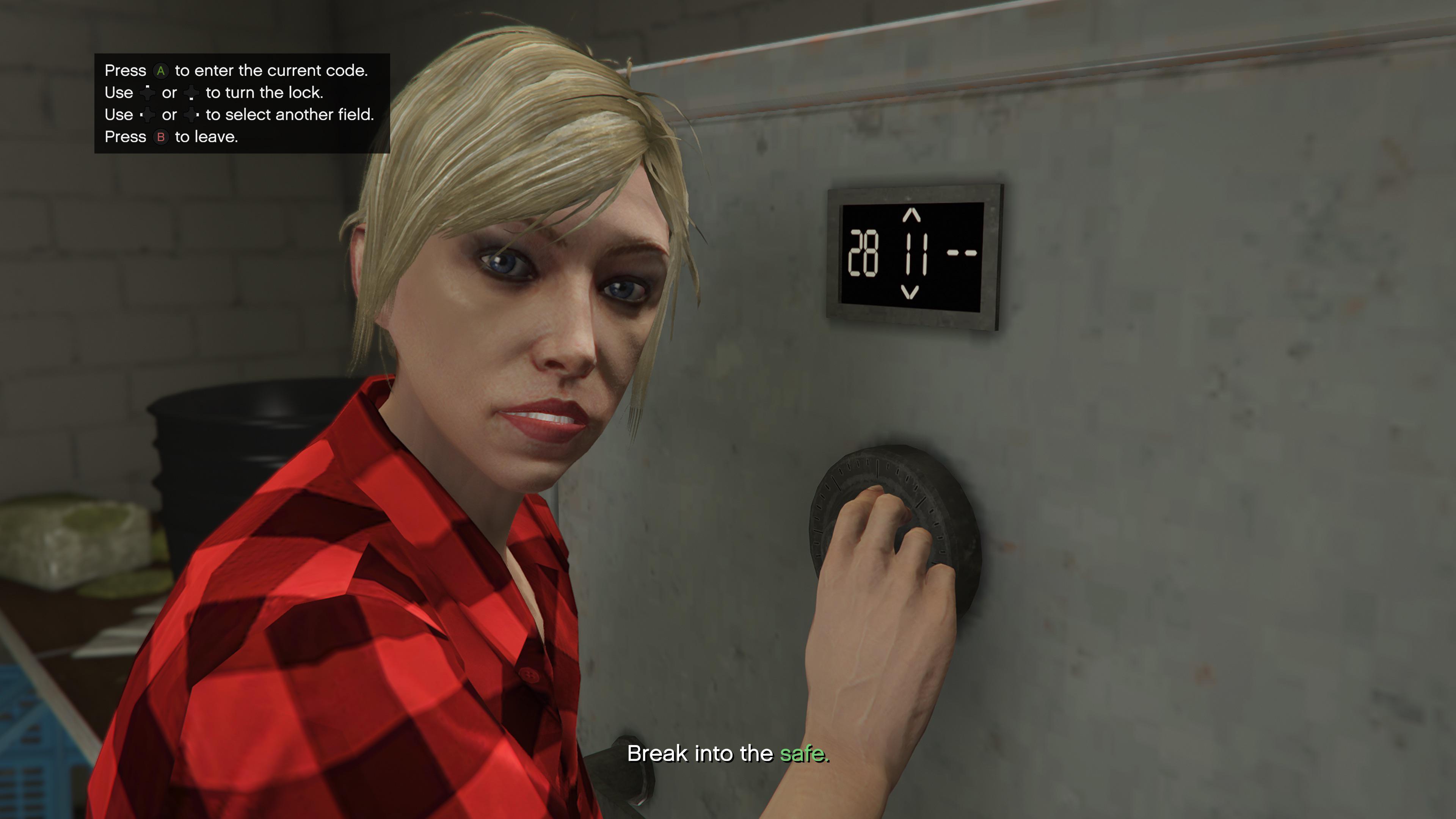 gta break into the safe code