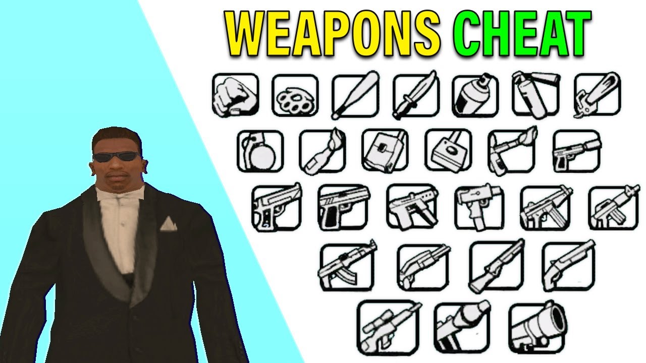 gta san andreas weapon cheats