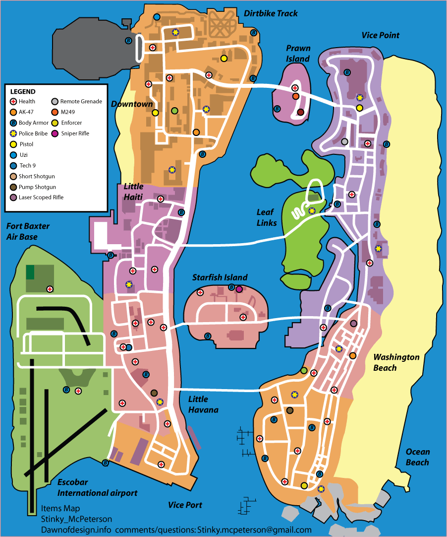 gta vice city gun locations