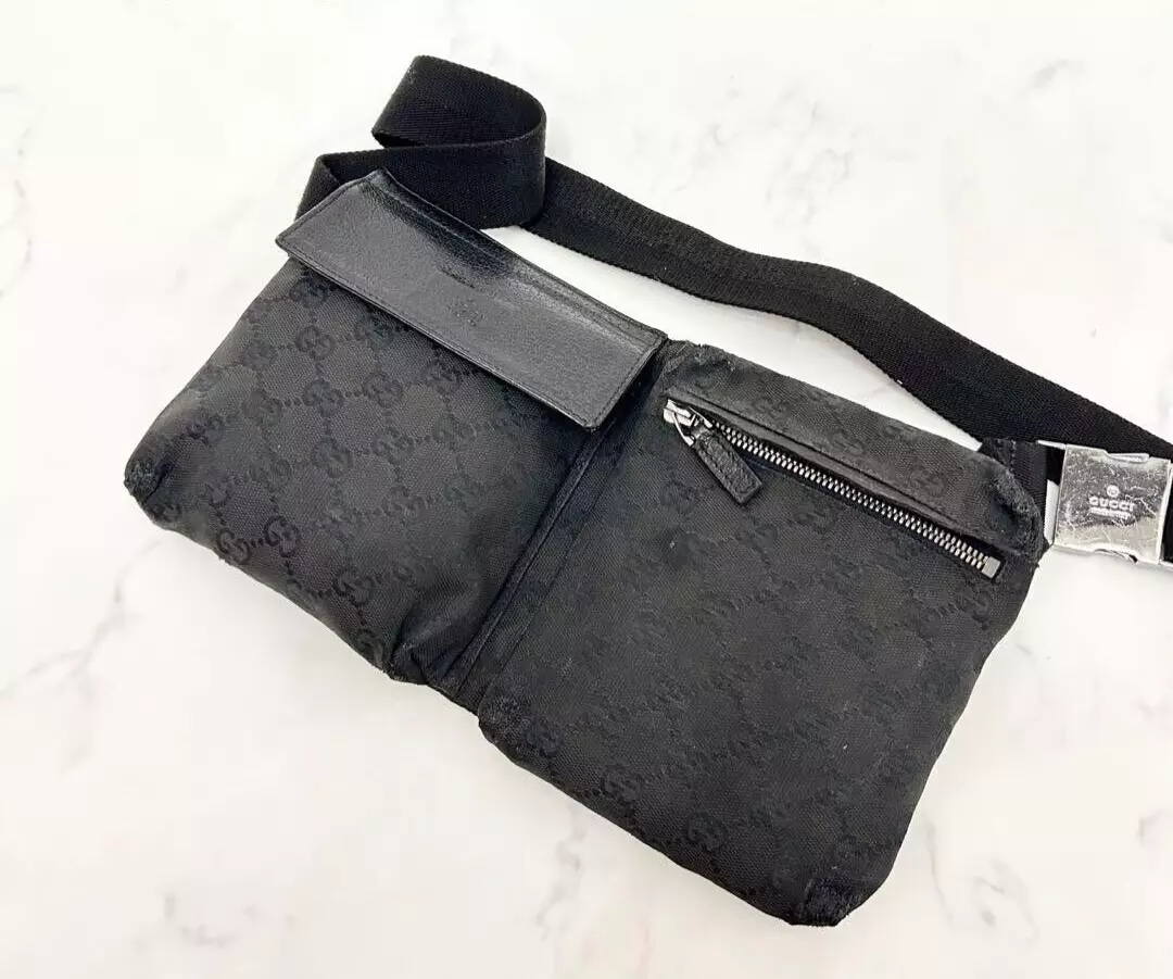 gucci black bum bag