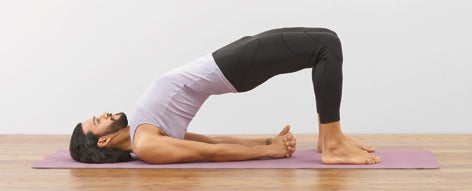 half bridge pose yoga