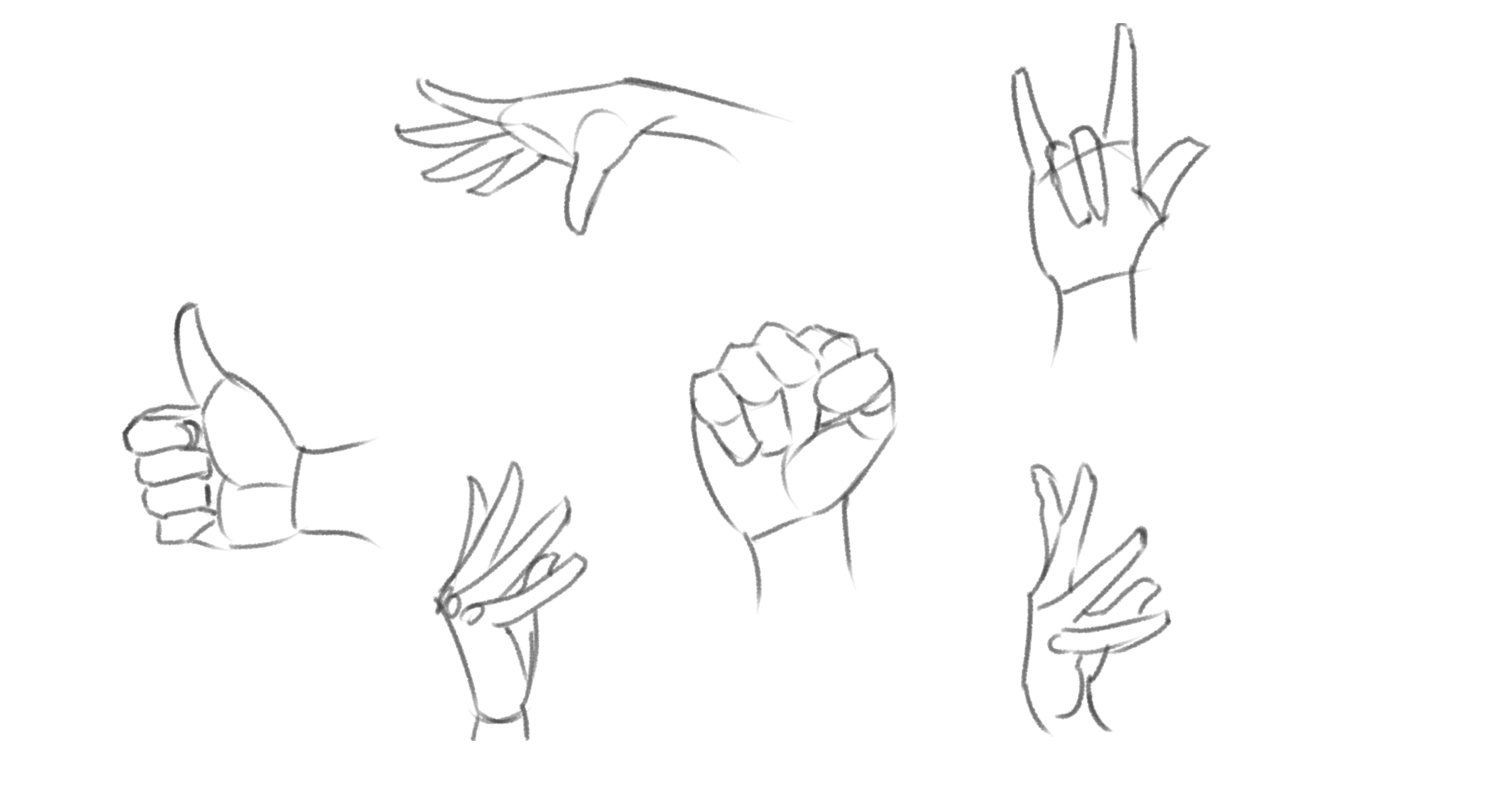 hand drawn hands