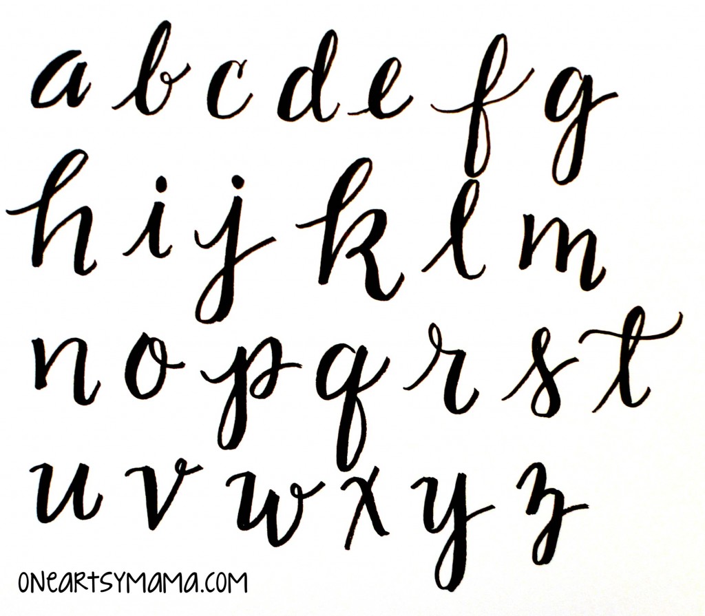 hand lettering alphabet