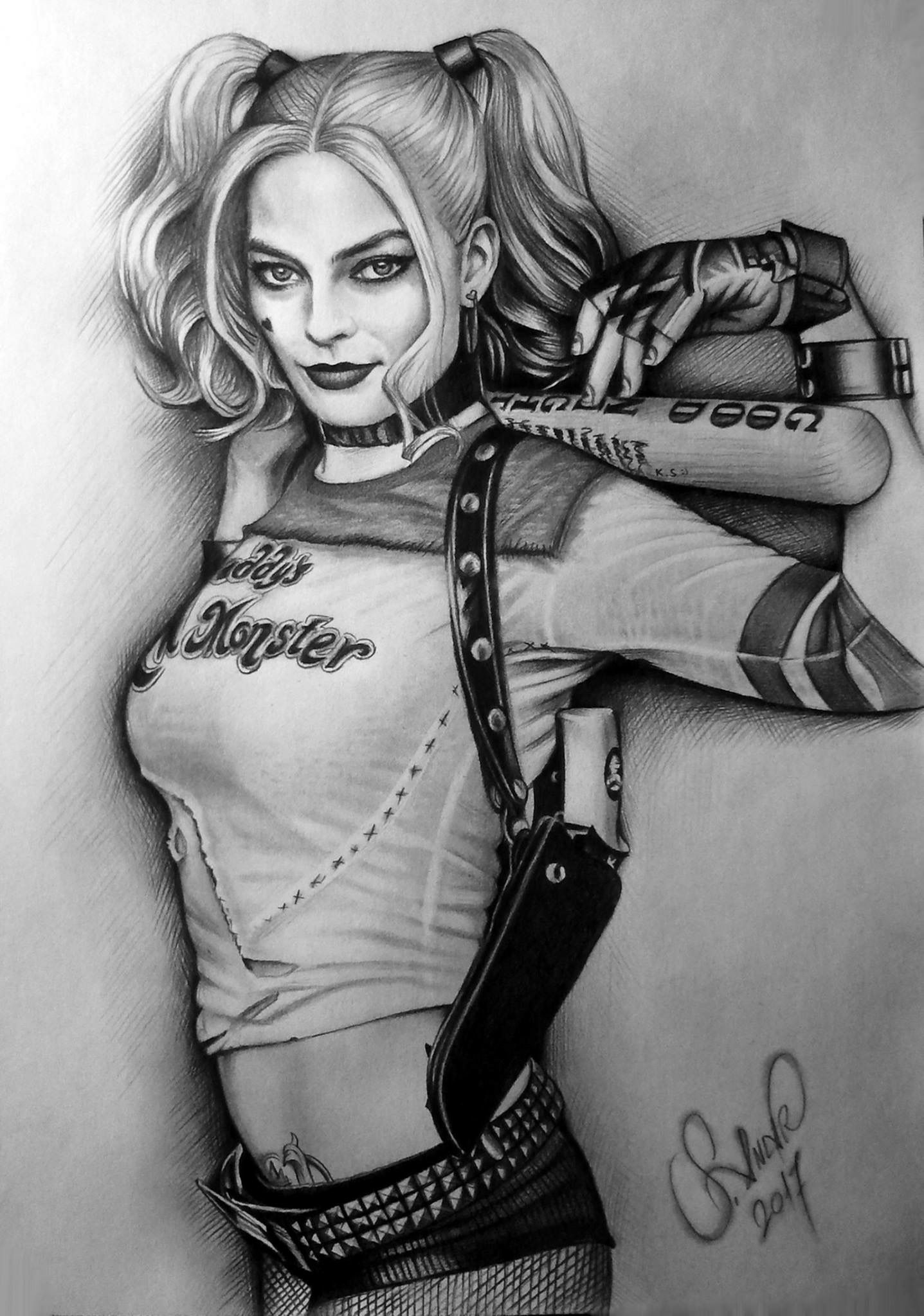 harley quinn drawing