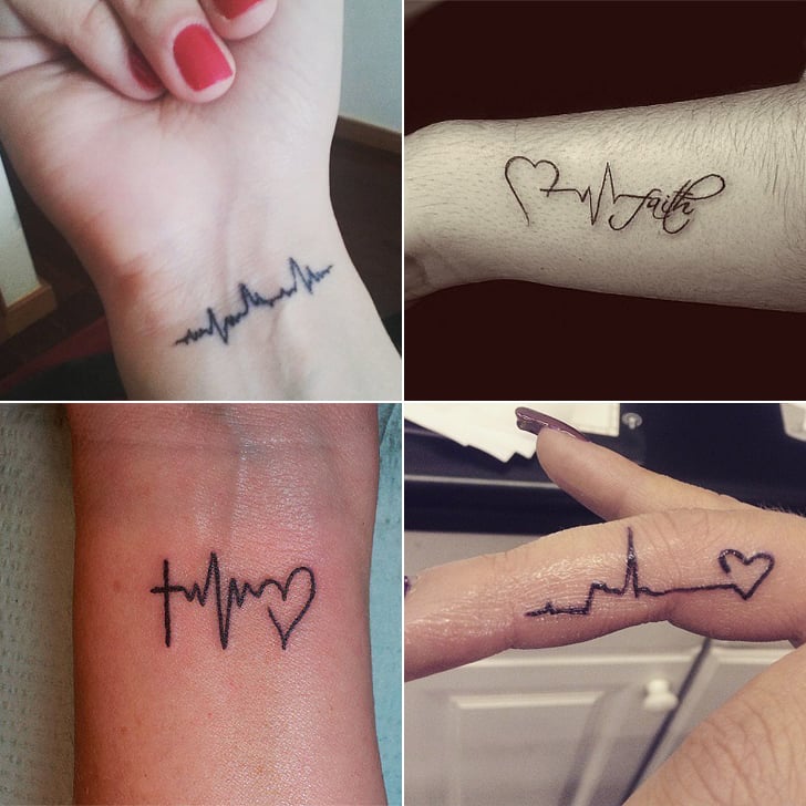 heart beat tattoo