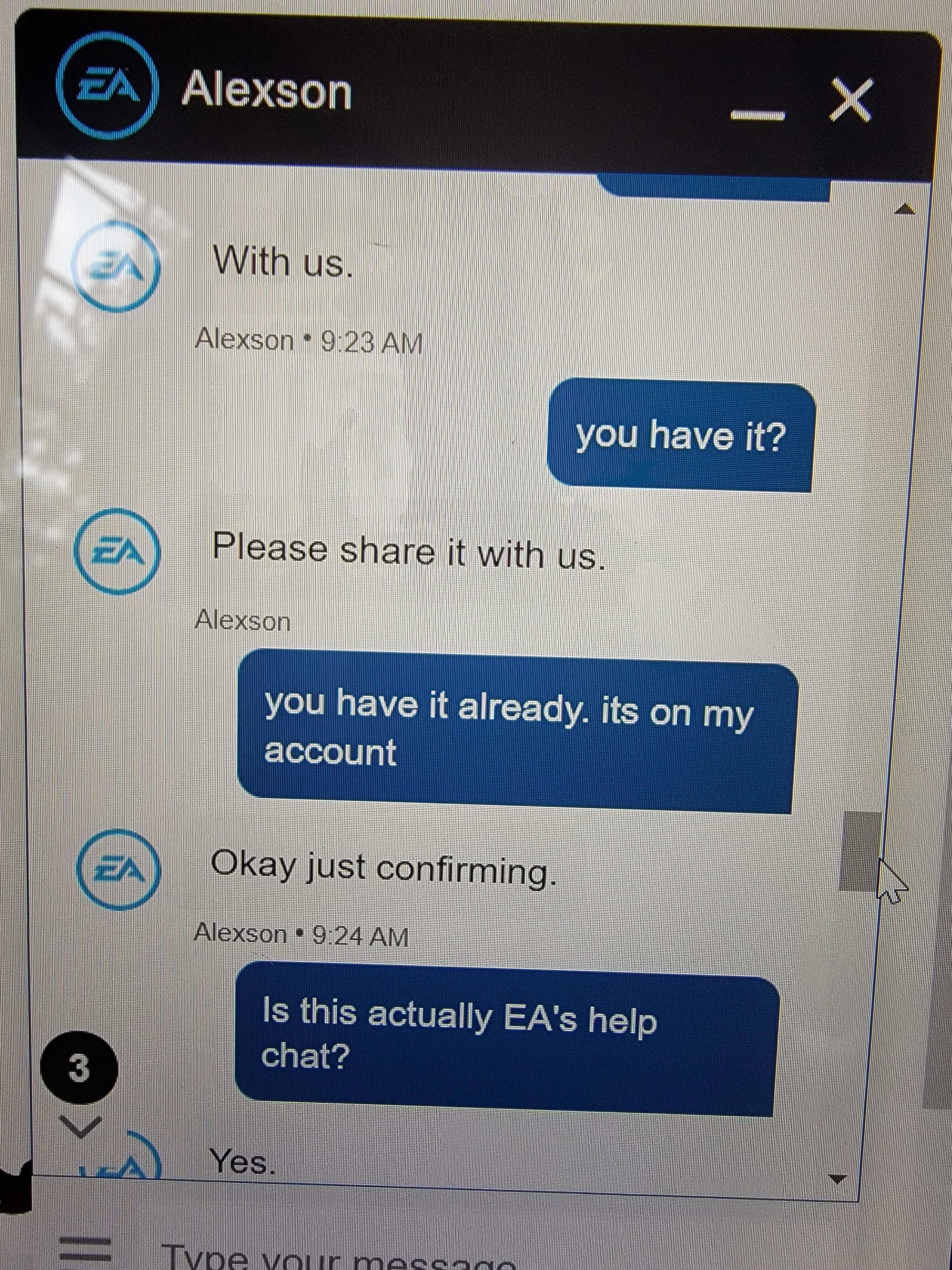 help ea chat