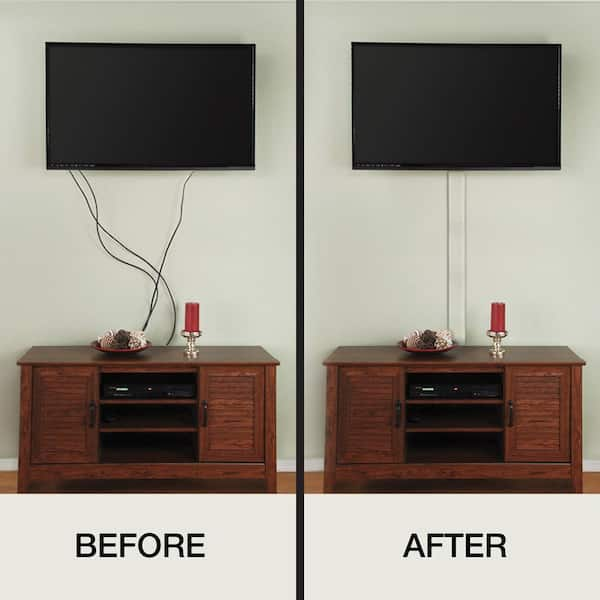 hide tv cords on wall