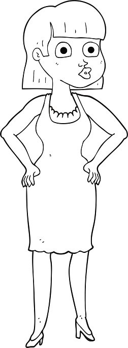 hips clipart black and white