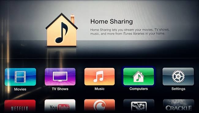 home sharing apple tv