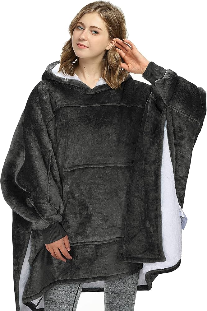 hooded sweatshirt poncho