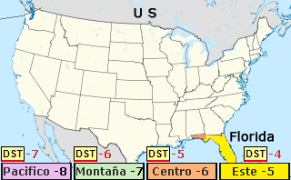 hora en florida estados unidos