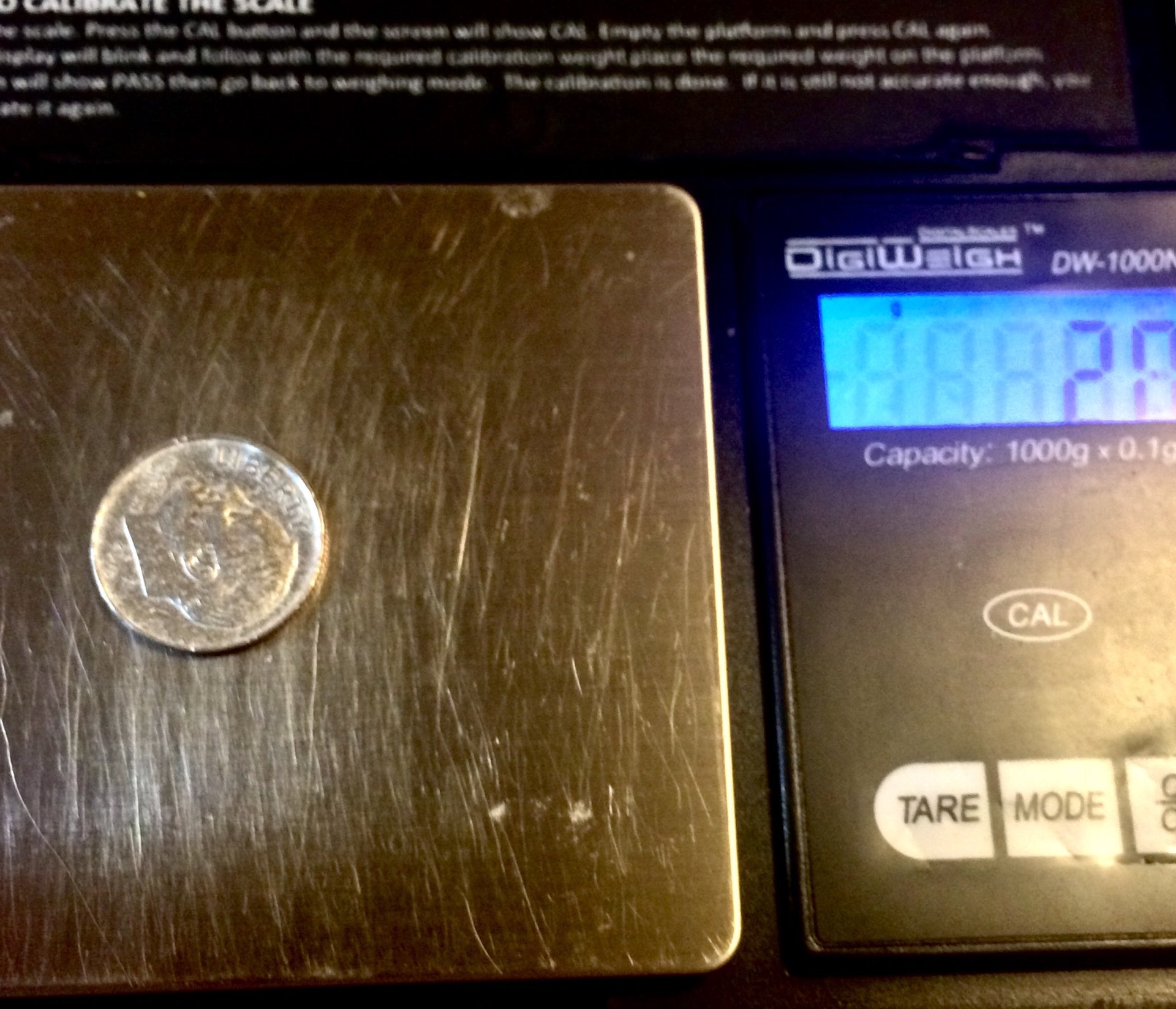 how much does a us dime weigh