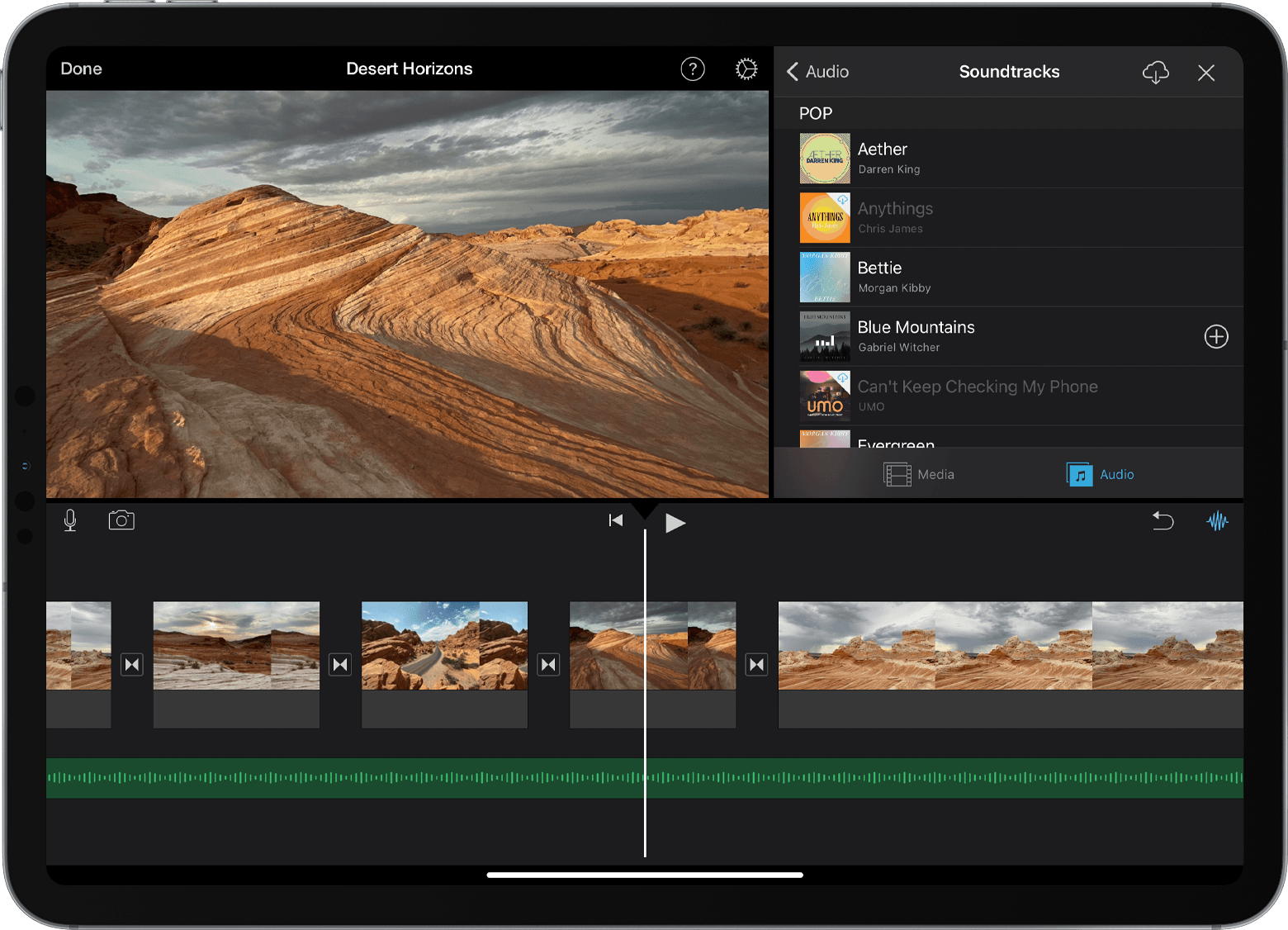 how to add music to imovie on iphone