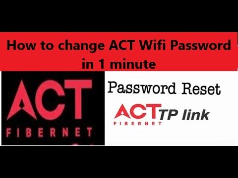 how to change act fibernet password