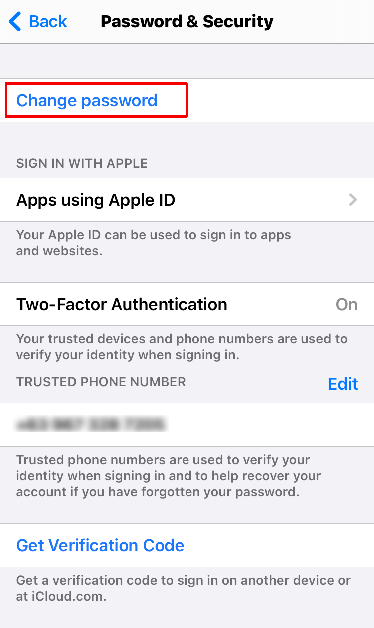 how to change phone number on apple id