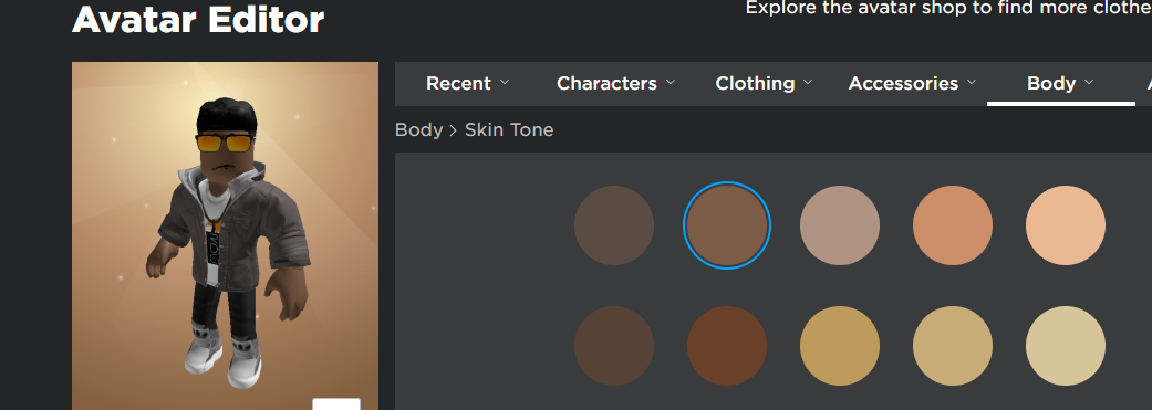 how to change skin color in roblox