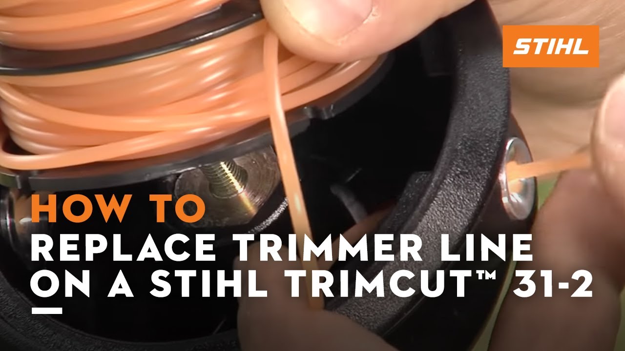 how to change stihl trimmer line