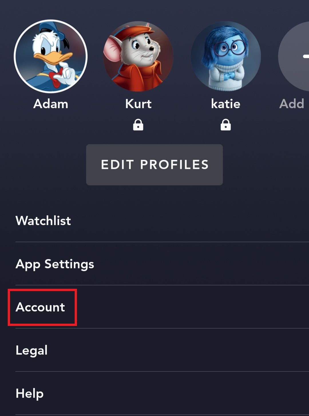 how to delete disney plus account