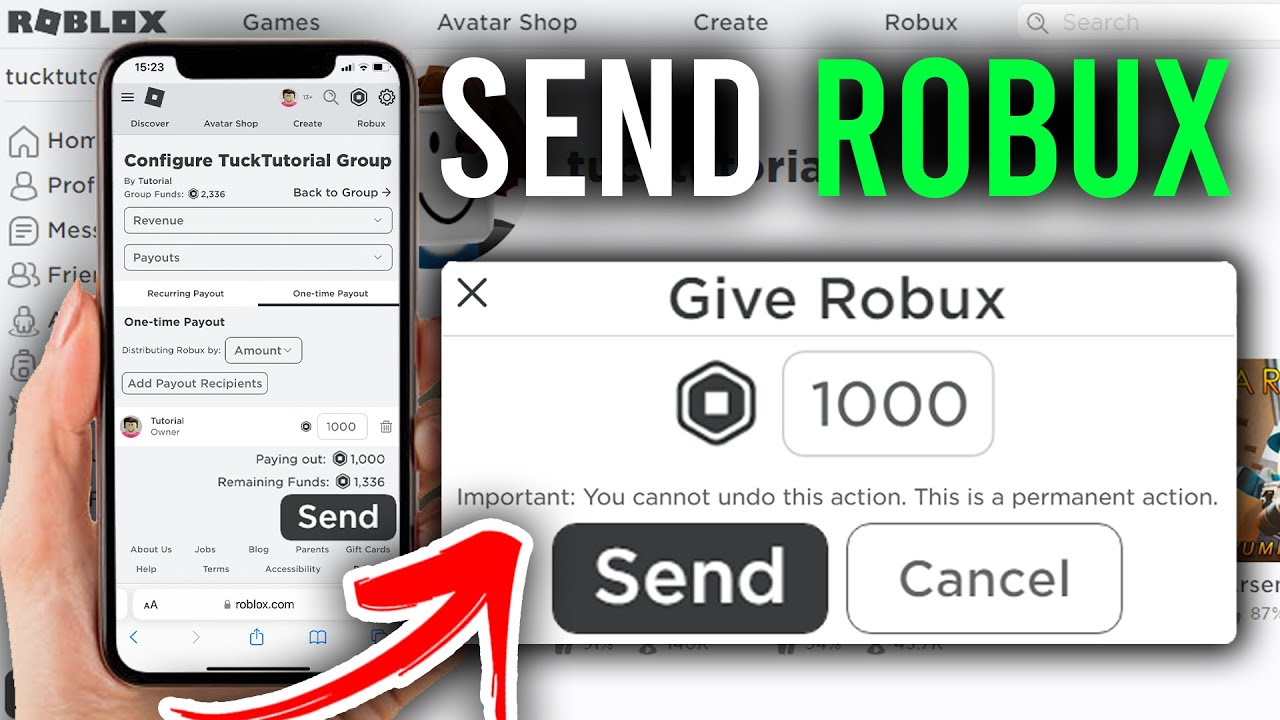 how to donate robux to someone on roblox