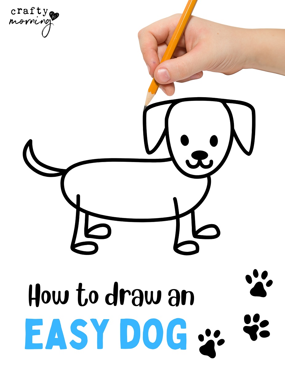 how to draw a dog for kids