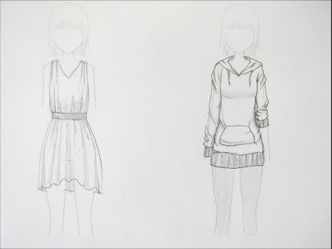 how to draw manga clothes female