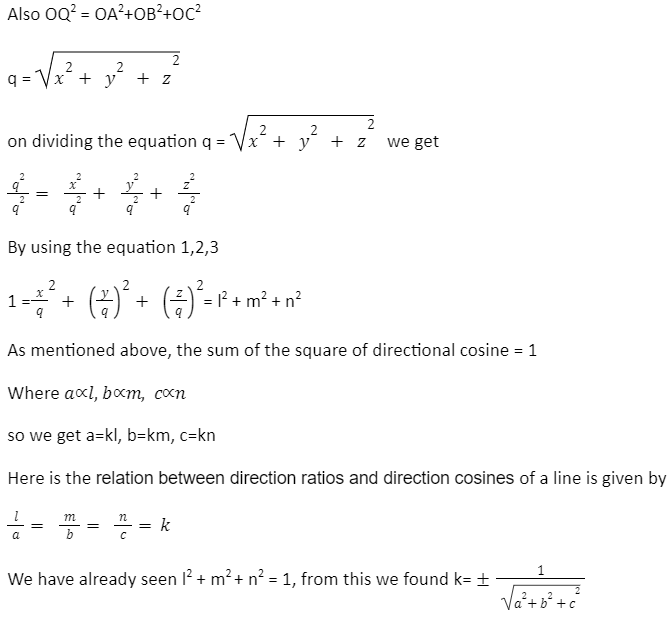 how to find direction ratios of a line