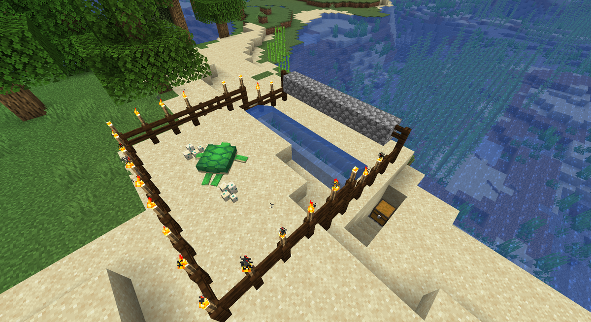 how to make turtle farm minecraft