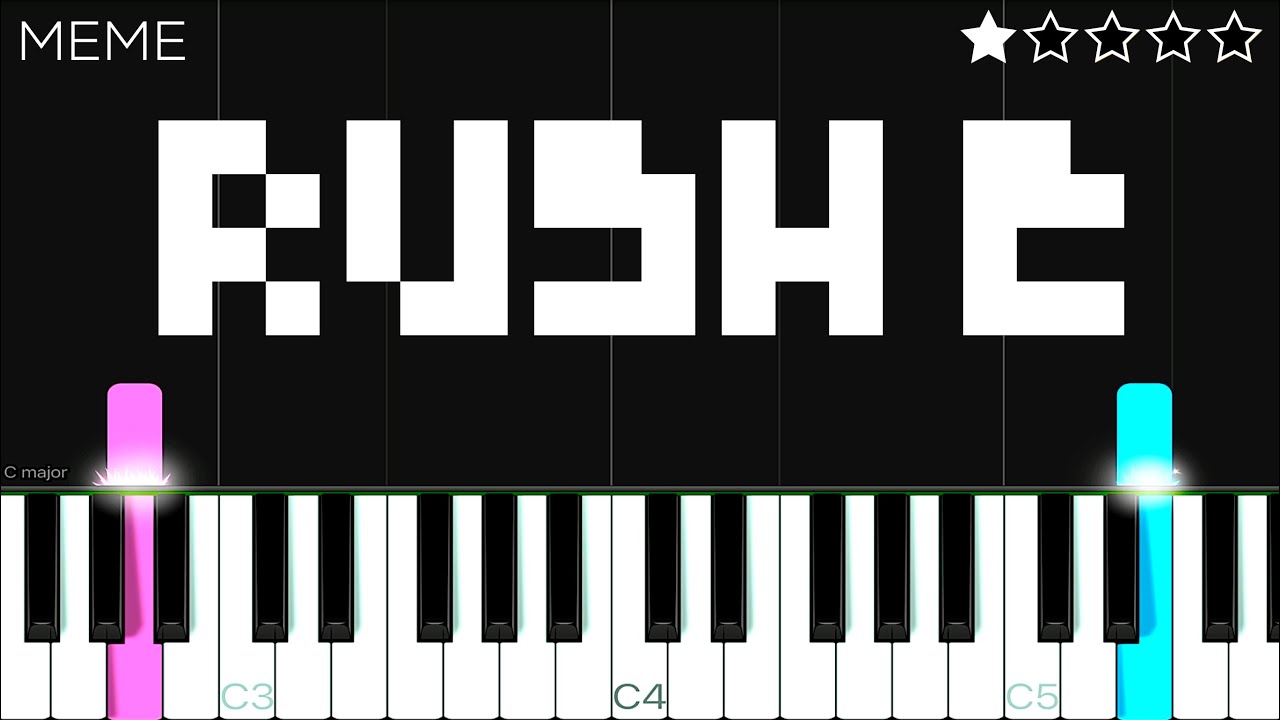 how to play rush e on piano